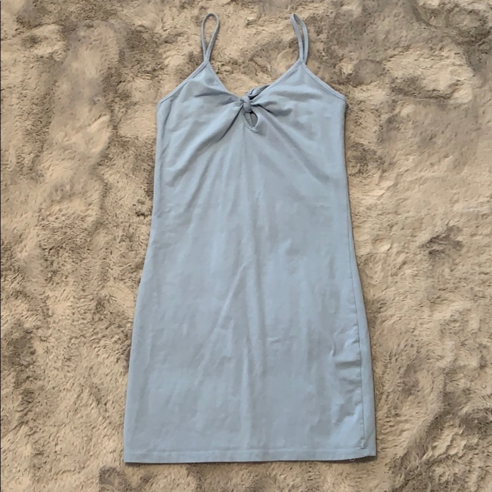 Forever21 Strap Baby Blue Jersey Dress Size M